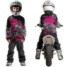 Load image into Gallery viewer, Pink Motocross Jersey Custom Dirt Bike Shirts Men Kid Women Racing Offroad Jersey XM415