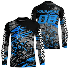 Load image into Gallery viewer, Blue Motocross Jersey Custom Dirt Bike Shirts Men Kid Women Racing Offroad Jersey XM415