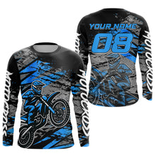 Load image into Gallery viewer, Blue Motocross Jersey Custom Dirt Bike Shirts Men Kid Women Racing Offroad Jersey XM415