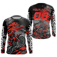 Load image into Gallery viewer, Red Motocross Jersey Custom Dirt Bike Shirts Men Kid Women Racing Offroad Jersey XM415