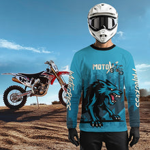Load image into Gallery viewer, Wolf Motocross Jersey Blue Custom Dirt Bike Shirts Men Kid Women Motorcycle Jersey XM418