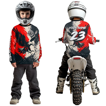 Red Eagle Custom Motocross Racing Jersey Kid Women Men Dirt Bike Shirts Riding Shirt XM421