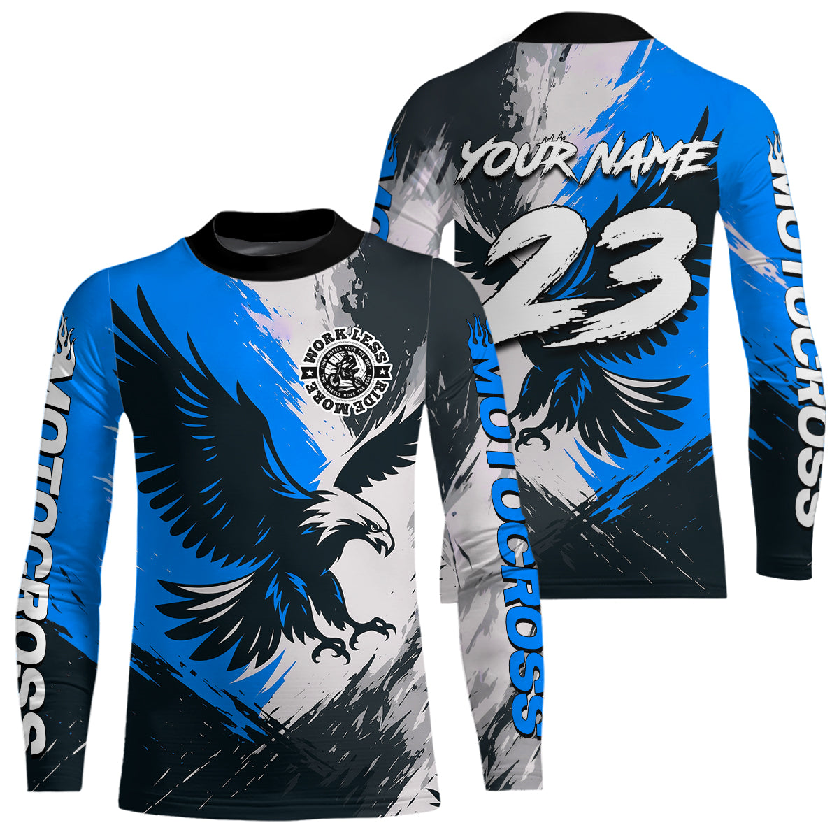 Blue Eagle Custom Motocross Racing Jersey Kid Women Men Dirt Bike Shirts Riding Shirt XM421