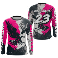 Load image into Gallery viewer, Pink Eagle Custom Motocross Racing Jersey Kid Women Men Dirt Bike Shirts Riding Shirt XM421