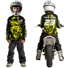 Load image into Gallery viewer, Yellow Lion Custom Motocross Racing Jersey Kid Women Men Dirt Bike Shirts Riding Shirt XM422