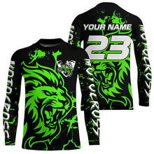 Load image into Gallery viewer, Green Lion Custom Motocross Racing Jersey Kid Women Men Dirt Bike Shirts Riding Shirt XM422