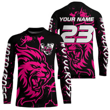 Load image into Gallery viewer, Pink Lion Custom Motocross Racing Jersey Kid Women Men Dirt Bike Shirts Riding Shirt XM422
