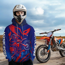 Load image into Gallery viewer, Eagle Motocross Hoodie Custom Men Women Dirt Bike Pink Blue Racing Hoodie Shirt MH424