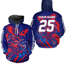 Load image into Gallery viewer, Eagle Motocross Hoodie Custom Men Women Dirt Bike Pink Blue Racing Hoodie Shirt MH424