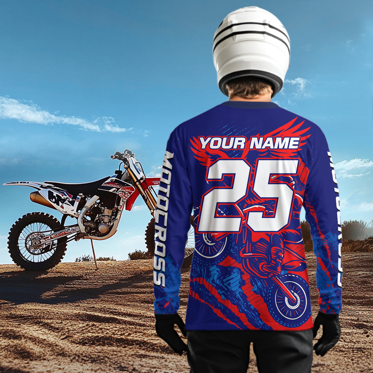 Eagle Motocross Racing Jersey Kid Women Men Blue&Pink Custom Dirt Bike Shirts XM424