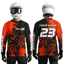 Load image into Gallery viewer, Red Motocross Jersey for Kid Women Men Personalized Dirt Bike Shirts Racing Shirt XM426