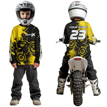Load image into Gallery viewer, Yellow Motocross Jersey for Kid Women Men Personalized Dirt Bike Shirts Racing Shirt XM426