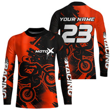 Load image into Gallery viewer, Red Motocross Jersey for Kid Women Men Personalized Dirt Bike Shirts Racing Shirt XM426