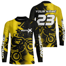 Load image into Gallery viewer, Yellow Motocross Jersey for Kid Women Men Personalized Dirt Bike Shirts Racing Shirt XM426