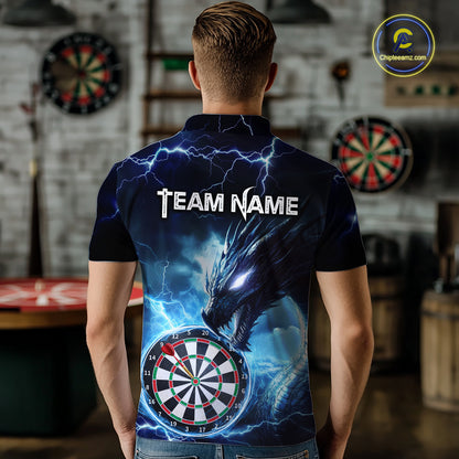 Custom Thunder Dragon Darts Shirt for Men Darts Team Jerseys Dartboard Shirt Dart League NNT290