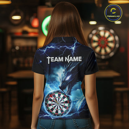 Custom Thunder Dragon Darts Shirt for Women Darts Team Jerseys Dartboard Shirt Dart League NNT290