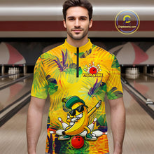 Load image into Gallery viewer, Funny Banana Bowling Shirts Team Men Women Bowling Jerseys Bowling Polo 1/4 Zip MBL213