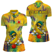 Load image into Gallery viewer, Funny Banana Bowling Shirts Team Men Women Bowling Jerseys Bowling Polo 1/4 Zip MBL213
