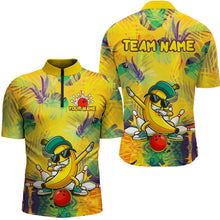 Load image into Gallery viewer, Funny Banana Bowling Shirts Team Men Women Bowling Jerseys Bowling Polo 1/4 Zip MBL213
