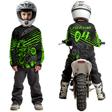 Load image into Gallery viewer, Green Custom Motocross Racing Jersey for Men Women Kid Dirt Bike Shirts Riding Shirt XM444