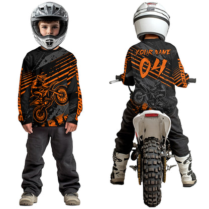 Orange Custom Motocross Racing Jersey for Men Women Kid Dirt Bike Shirts Riding Shirt XM444
