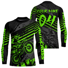 Load image into Gallery viewer, Green Custom Motocross Racing Jersey for Men Women Kid Dirt Bike Shirts Riding Shirt XM444
