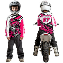 Load image into Gallery viewer, Pink Motocross Racing Jersey for Men Women Kid Custom Dirt Bike Shirts Riding Shirt XM446