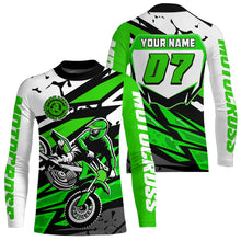 Load image into Gallery viewer, Green Motocross Racing Jersey for Men Women Kid Custom Dirt Bike Shirts Riding Shirt XM446