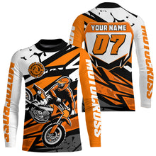 Load image into Gallery viewer, Orange Motocross Racing Jersey for Men Women Kid Custom Dirt Bike Shirts Riding Shirt XM446