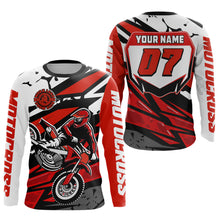 Load image into Gallery viewer, Red Motocross Racing Jersey for Men Women Kid Custom Dirt Bike Shirts Riding Shirt XM446