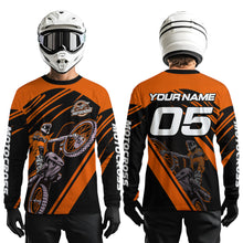 Load image into Gallery viewer, Orange Custom Motocross Jersey for Men Women Kid Dirt Bike Shirts Motorcycle Shirt XM456