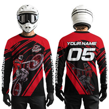 Load image into Gallery viewer, Red Custom Motocross Jersey for Men Women Kid Dirt Bike Shirts Motorcycle Shirt XM456