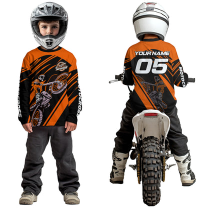 Orange Custom Motocross Jersey for Men Women Kid Dirt Bike Shirts Motorcycle Shirt XM456