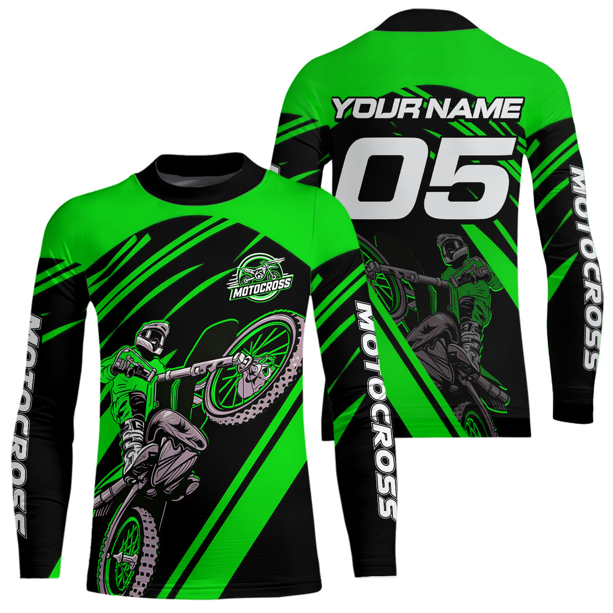 Green Custom Motocross Jersey for Men Women Kid Dirt Bike Shirts Motorcycle Shirt XM456
