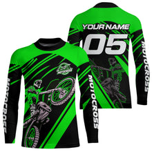 Load image into Gallery viewer, Green Custom Motocross Jersey for Men Women Kid Dirt Bike Shirts Motorcycle Shirt XM456