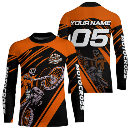 Orange Custom Motocross Jersey for Men Women Kid Dirt Bike Shirts Motorcycle Shirt XM456