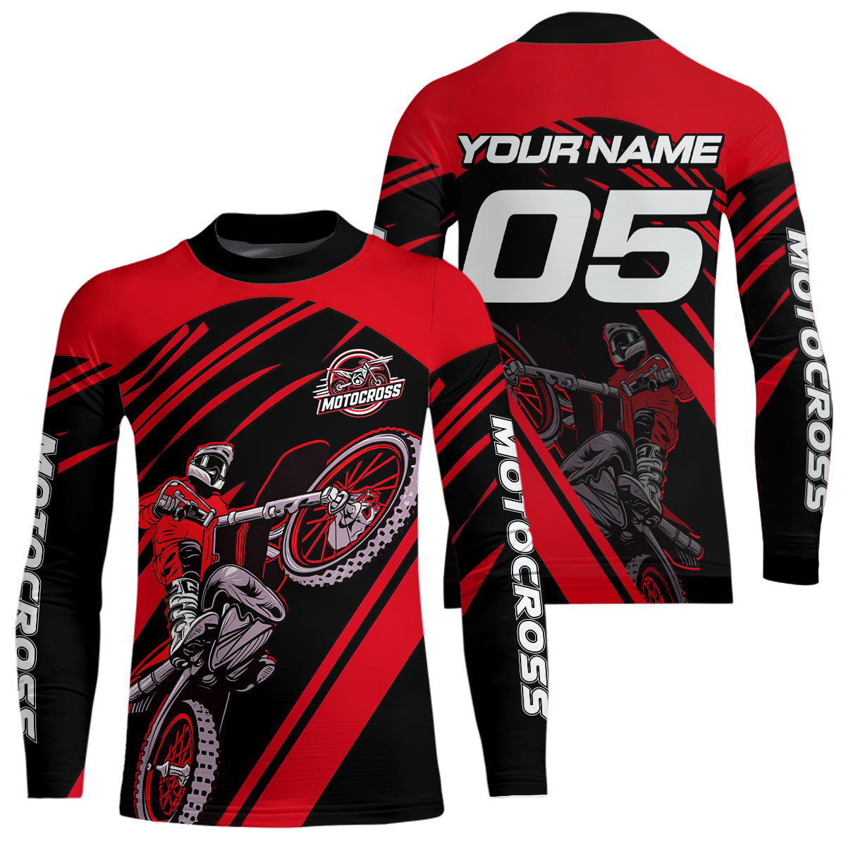 Red Custom Motocross Jersey for Men Women Kid Dirt Bike Shirts Motorcycle Shirt XM456