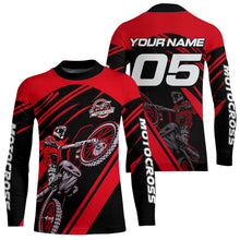Load image into Gallery viewer, Red Custom Motocross Jersey for Men Women Kid Dirt Bike Shirts Motorcycle Shirt XM456