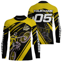 Load image into Gallery viewer, Yellow Custom Motocross Jersey for Men Women Kid Dirt Bike Shirts Motorcycle Shirt XM456