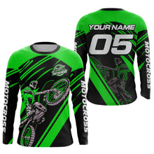 Load image into Gallery viewer, Green Custom Motocross Jersey for Men Women Kid Dirt Bike Shirts Motorcycle Shirt XM456