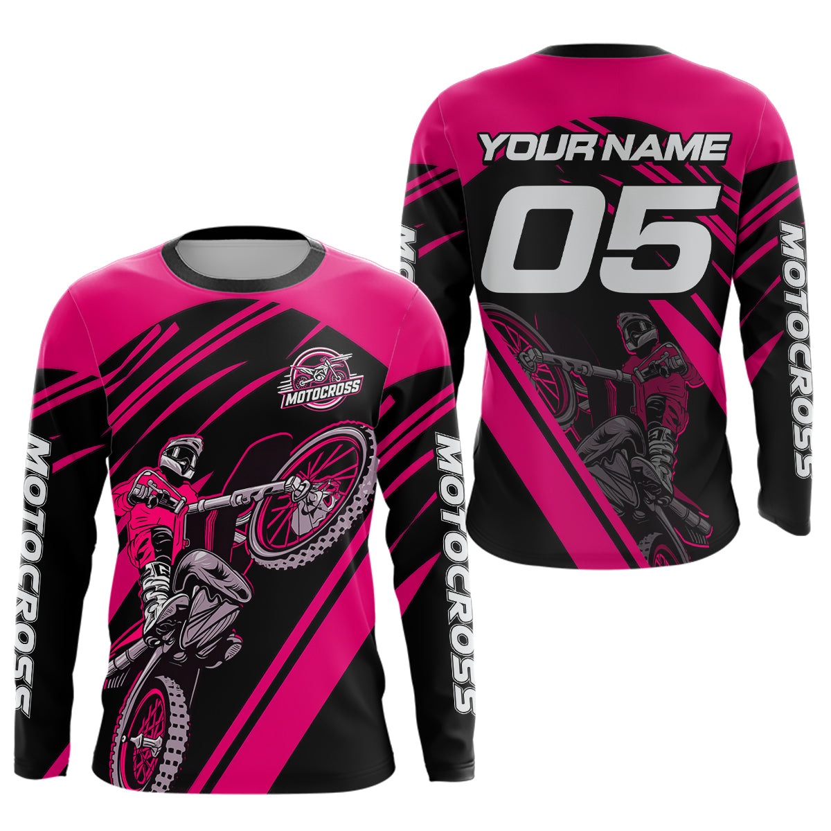 Pink Custom Motocross Jersey for Men Women Kid Dirt Bike Shirts Motorcycle Shirt XM456