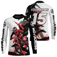 Load image into Gallery viewer, Red and Black Custom Motocross Jersey Men Women Kid Dirt Bike Shirts Motorcycle Shirt XM460