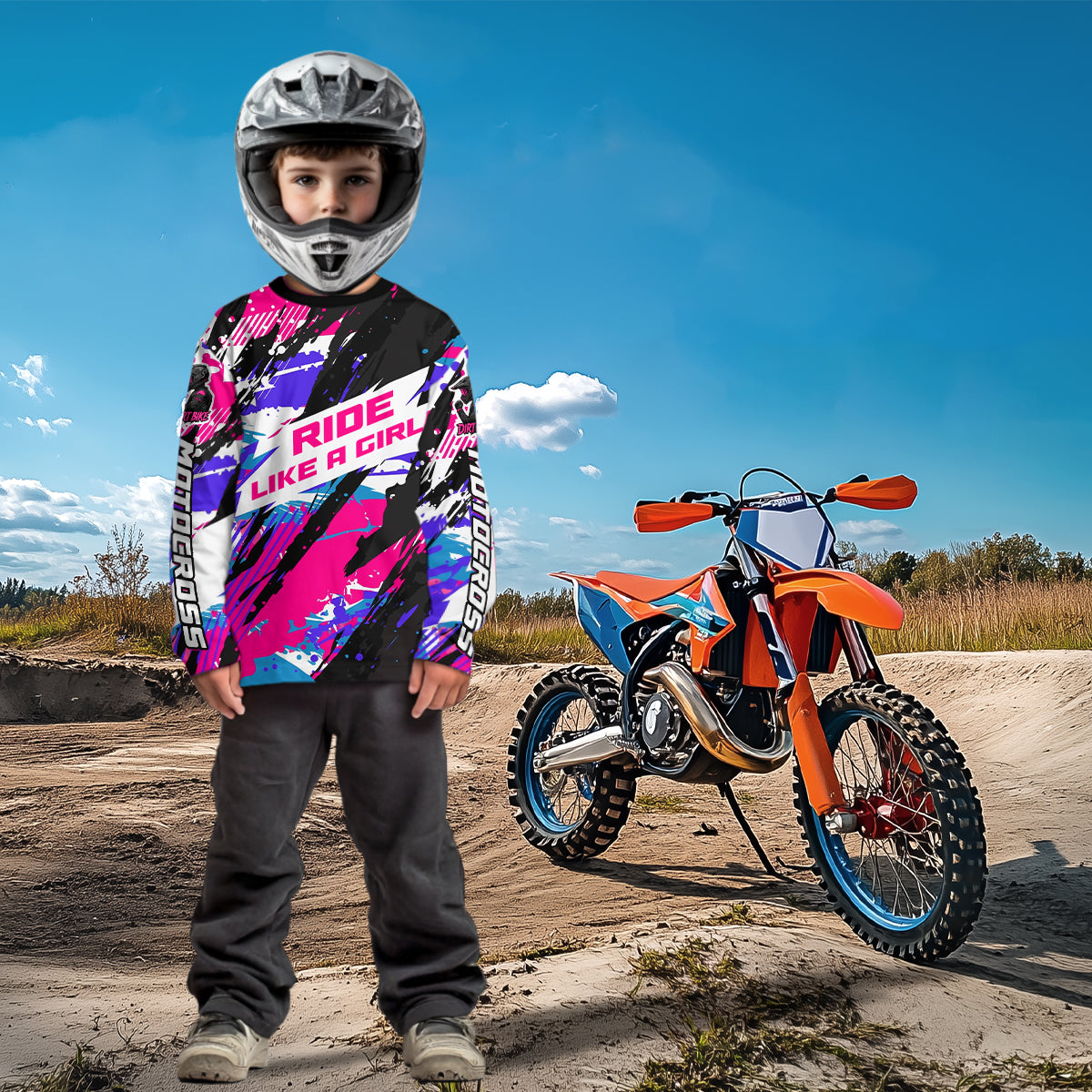 Custom Pink Motocross Racing Jersey Women Kid Men Adult Dirt Bike Off road Shirt XM469