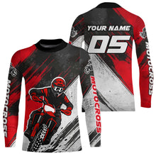 Load image into Gallery viewer, Red and Black Motocross Racing Jersey for Women Kid Men Dirt Bike Off road Shirt XM474