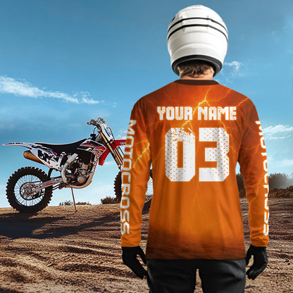 Flaming Tiger Motocross Jersey Custom Tiger Dirt Bike Shirts for Men Kid Women XM405