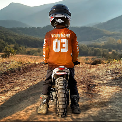 Flaming Tiger Motocross Jersey Custom Tiger Dirt Bike Shirts for Men Kid Women XM405