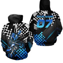 Load image into Gallery viewer, Custom Blue Motocross Hoodie for Men Women Adult Dirt Bike Racing Hoodie Shirt MH476