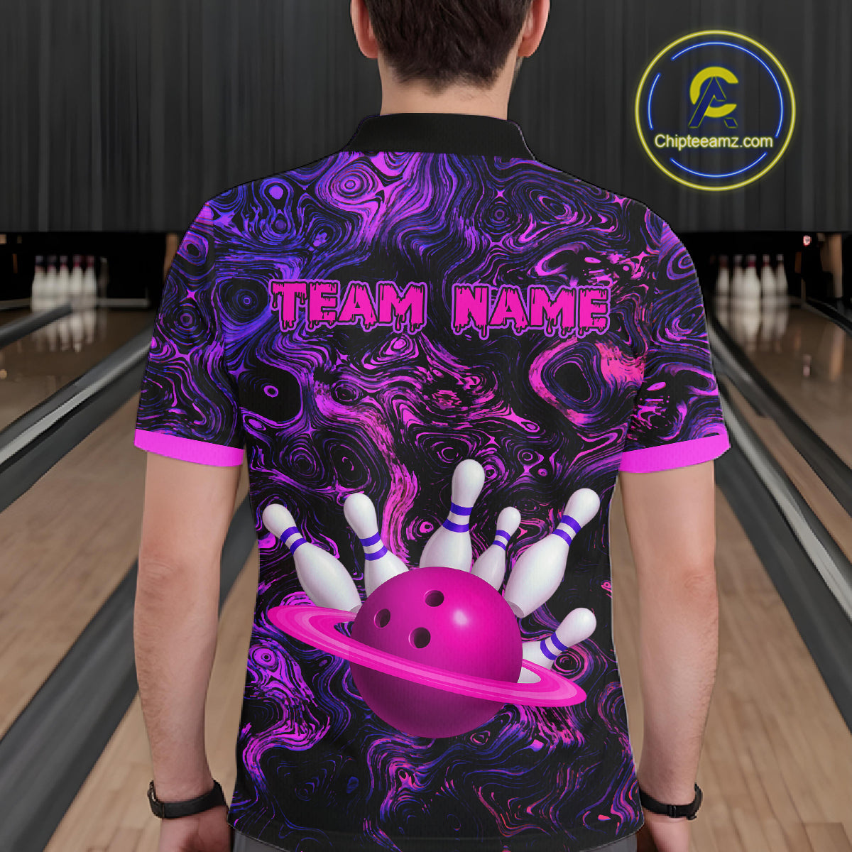Purple Custom Bowling Shirts for Women Men Team Bowling Jersey Polo & 1/4 Zip Shirt MBL222