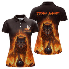 Load image into Gallery viewer, Flaming Wolf Bowling Shirts for Team Women Men Bowling Jersey Bowl Polo&amp;1/4 Zip MBL237