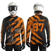 Load image into Gallery viewer, Orange Motocross Jersey Men Kid Women Dirt Bike Jersey Custom Motorcycle Riding Shirt XM483